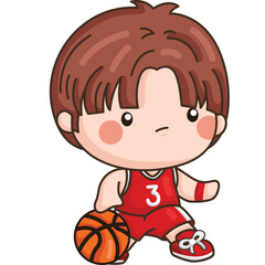 a vector of basketball theme kids  © Inkley