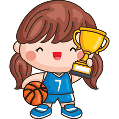 a vector of basketball theme kids  © Inkley