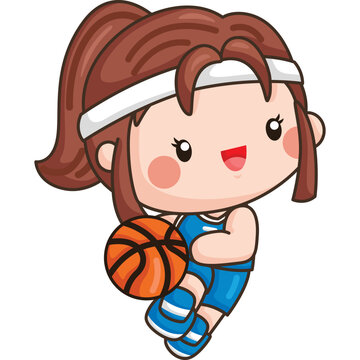 a vector of basketball theme kids 
