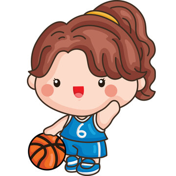 a vector of basketball theme kids 