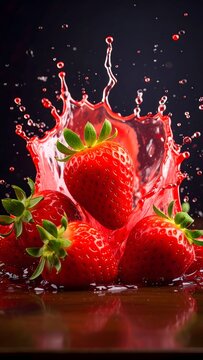 Strawberry splash a vibrant burst of freshness and sweetness