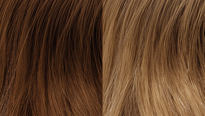 Naklejka premium Brown hair texture closeup with warm lighting and subtle highlights