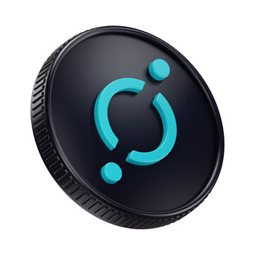 ICON ICX Cryptocurrency Coin 3D Render Illustration