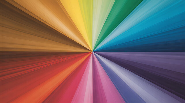 Colorful radial gradient pattern emphasizing precision, focus, and dedication