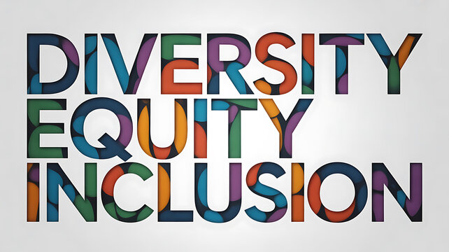 Diversity Equity Inclusion Text Design emphasizing natural beauty and tranquility