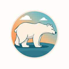 Fototapeta premium Stylized Polar Bear Illustration
