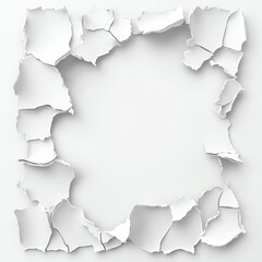 Naklejka premium Torn paper frame for design and creativity.