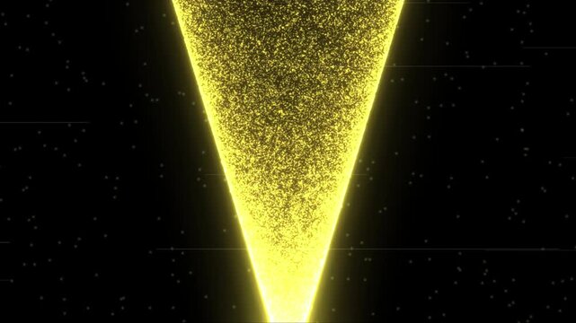 A professional 4K motion graphics background featuring golden vortex tornado with glowing gold particles. perfect for gala nights, luxury brand reveals, awards ceremonies, and cinematic overlays.