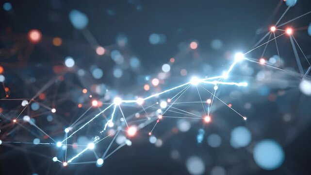Seamless loop network slicing layers animation, futuristic security architecture for 5G systems.