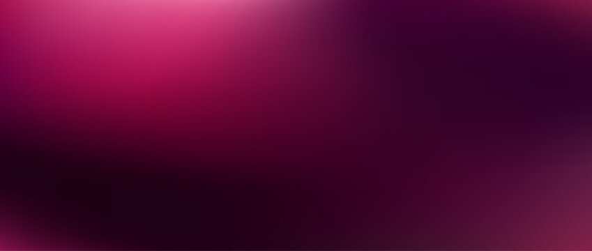 Dark plum color gradient background. Abstract cherry gradation wallpaper. Blurred smooth red purple backdrop. Luxury elegant burgundy texture for banner, flyer, presentation. Vector illustration