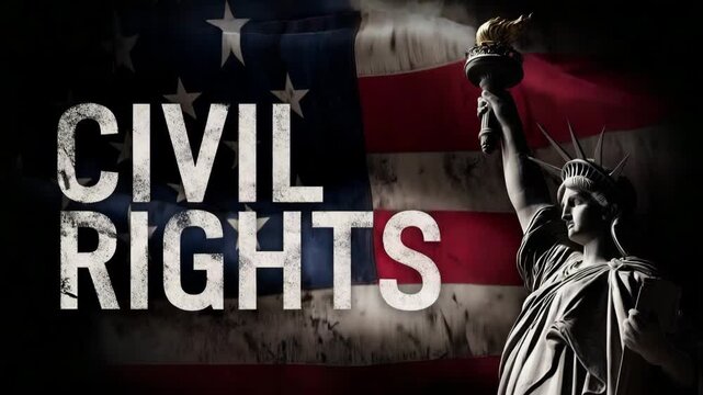 Civil Rights American flag statue of liberty