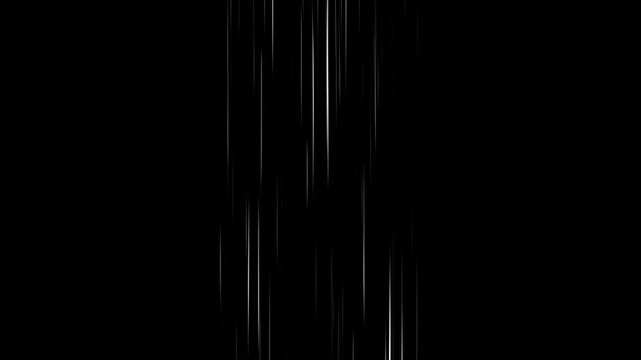 Anime comic book Action speed lines animation effects. Manga Speed Lines Animation 4K, White Action Streaks on Black Background,  animation Moving on dark background. Full HD. 