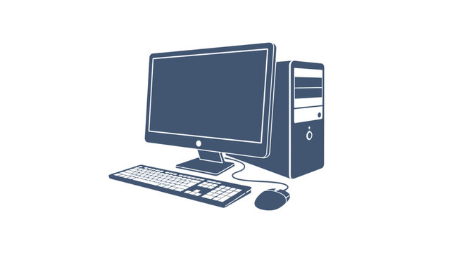 Desktop Computer System with Monitor and Accessories.