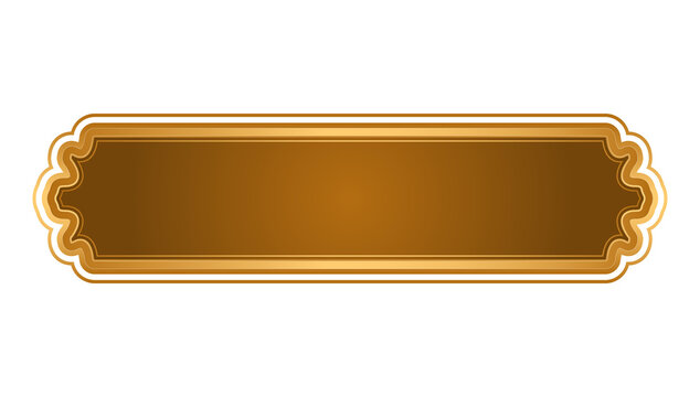 Thai gold gradient white abstract border boundary frame kbach khmer with islamic banner clipart