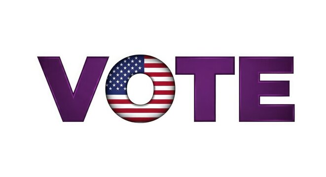 Celebrating flag day and civic duty a patriotic 'vote' image with american flag design