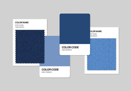 Color Palette Mockup Template For Brand Style Guide Presentation & Pantone Color Swatch Moodboards