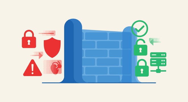 Digital Security and Protection Icons.