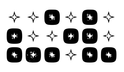 Sparkle star UI icons vector set with modern app interface design © Protima