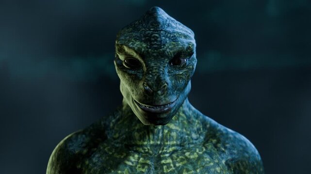 Human shapeshifts into a Reptilian being Man to Lizard monster transformation Concept CGI Animation