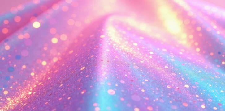 Dreamy pink holographic foil gradient Pearlescent, iridescent rainbow pattern , element, metallic
