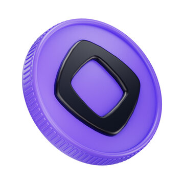 Monad MON Cryptocurrency Coin 3D Render Illustration