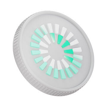Mantle MNT Cryptocurrency Coin 3D Render Illustration