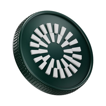 Mantle MNT Cryptocurrency Coin 3D Render Illustration