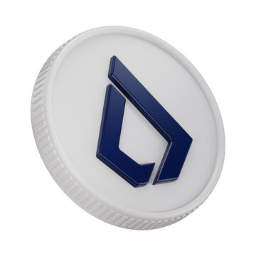 Lisk LSK Cryptocurrency Coin 3D Render Illustration