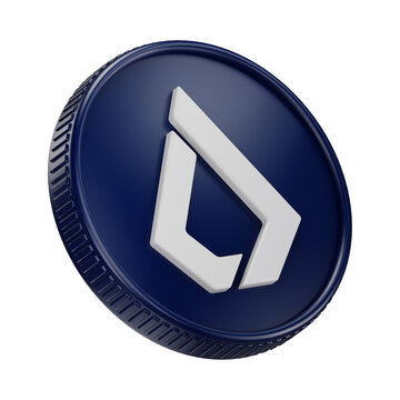 Lisk LSK Cryptocurrency Coin 3D Render Illustration