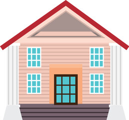 Obraz premium house colorful illustration