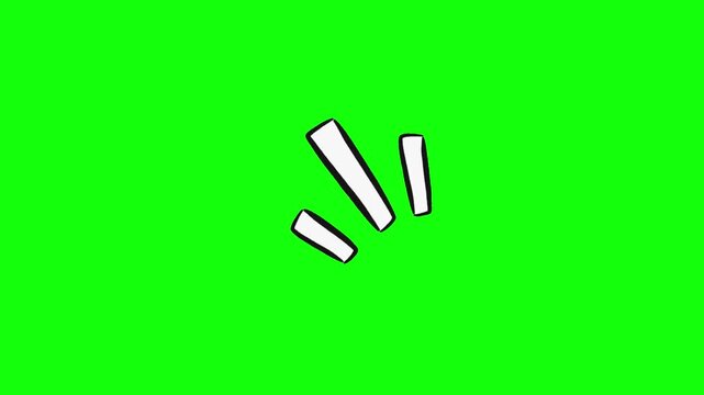 A minimalist motion graphics video of an abstract animated symbol made of three white geometric bars with black outlines on a bright green background. The symbol gently rotates, pulses, and shifts pos
