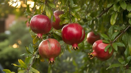 Obraz premium red apples in the garden