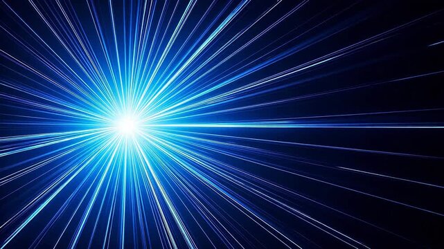 Blue light rays emanating from central point