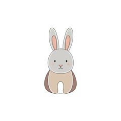 Obraz premium Cute Cartoon Bunny Rabbit Toy.