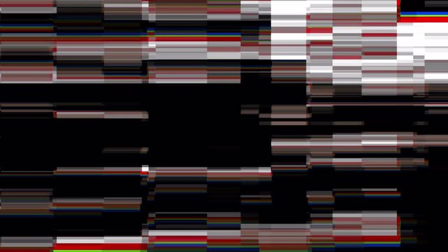 RGB Noise Glitch Static Animation Screen Interference Distortion Effect 4K Video
