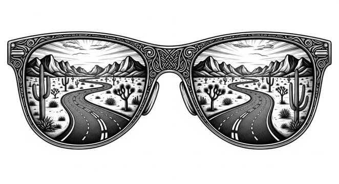 Creative Fashion Sunglasses Black White Design 