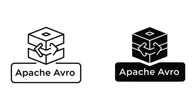 Apache avro logo with black and white color schemes on white background