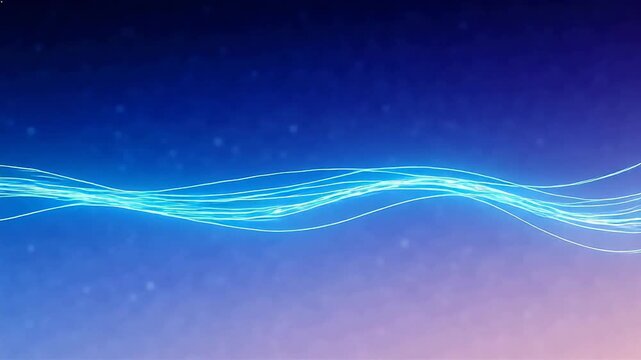 Abstract glowing light lines on gradient background