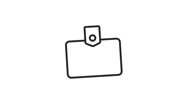 ID card, user employee identification, verification icon animation
