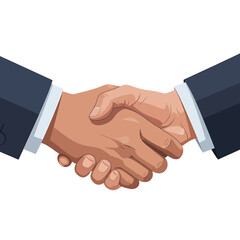Obraz premium Professional business handshake vector illustration for partnership