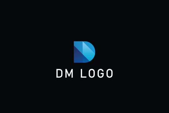 Combined DM letter logo mark vector.