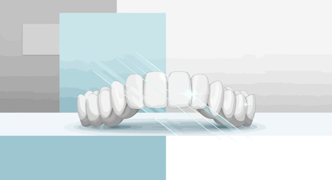 Perfect white smile with aligned teeth and cosmetic dentistry concept