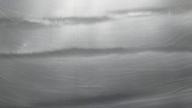 Industrial brushed silver zinc metal wall surface with abstract linear grain texture and metallic steel gray finish for professional architectural background design backdrop.