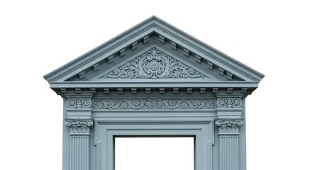 Obraz premium Intricate architectural gable detail a close up of a historic building's decorative facade