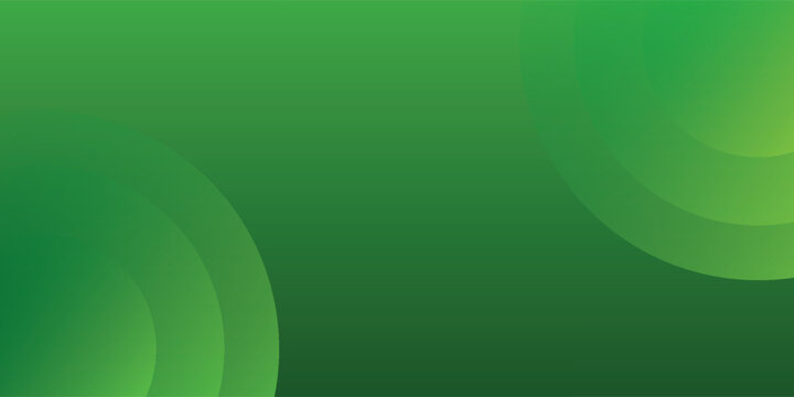 Green Abstract Gradient Background With Soft Circular Waves for Nature and Technology Designs