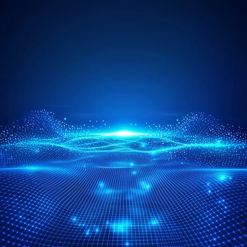 Seamless Communication Network Node Array with Blue Light Waves and Digital Elements