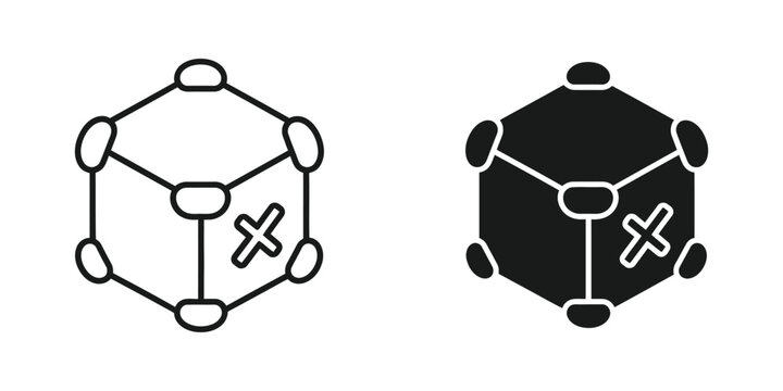 Comparison of a standard hexagonal boron nitride structure and its filled variant depiction