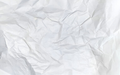 Fototapeta premium White crumpled and wrinkled paper texture background.
