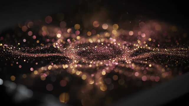 Cinematic dark background with subtle bokeh and light flares, perfect for creating a mysterious or dramatic mood transition.