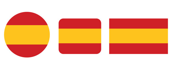 Obraz premium Red and Yellow Striped Flag Icons Vector Graphic Design Set
